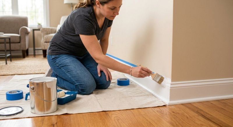Chair Rail Painting in Waco, TX