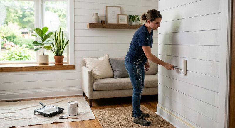 Shiplap Painting in Waco, TX